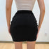 Drawstring Pleated Skirt Split A-line Hip Skirt - ROUTINE FASHION
