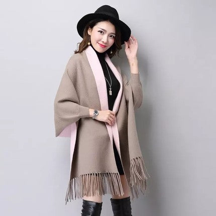 Cape cloak imitation cashmere shawl scarf - ROUTINE FASHION
