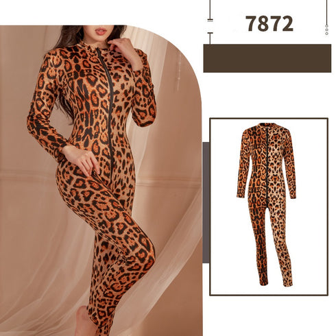 Leopard Bodysuit Long Sleeve Leopard Bodysuit - ROUTINE FASHION
