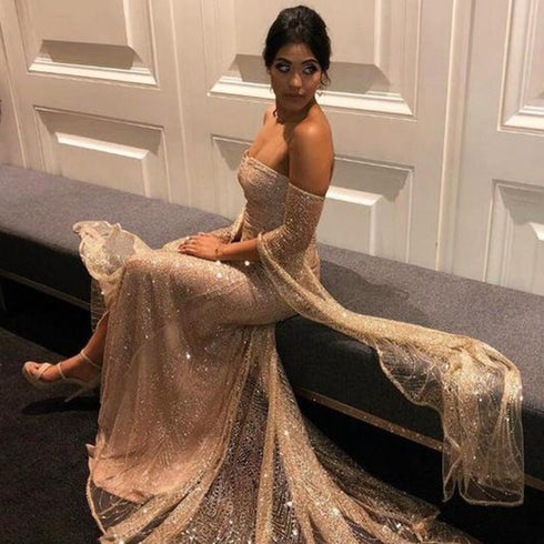 Seductive Elegance Slit Dress - ROUTINE FASHION