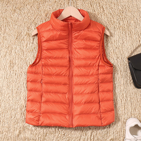 Lightweight down jacket women's Vest Short Size Large - ROUTINE FASHION