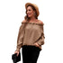 Chiffon Shirt Women'S Ruffled Neckline Lantern Sleeve Temperament Blouse - ROUTINE FASHION