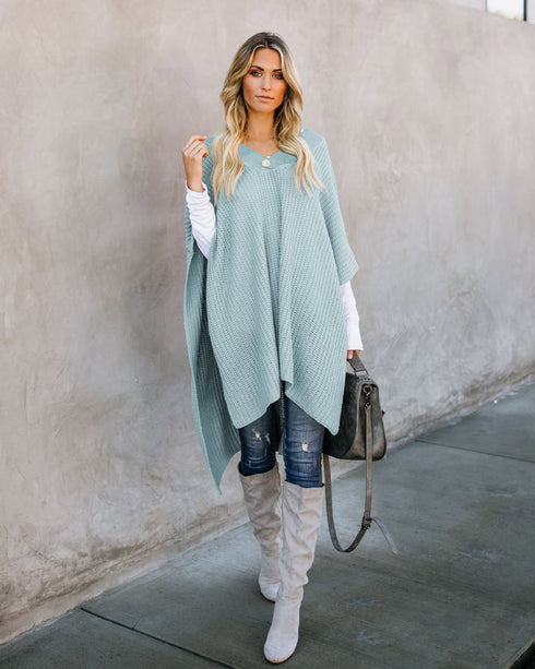 Cape sweater knitted top sweater - ROUTINE FASHION
