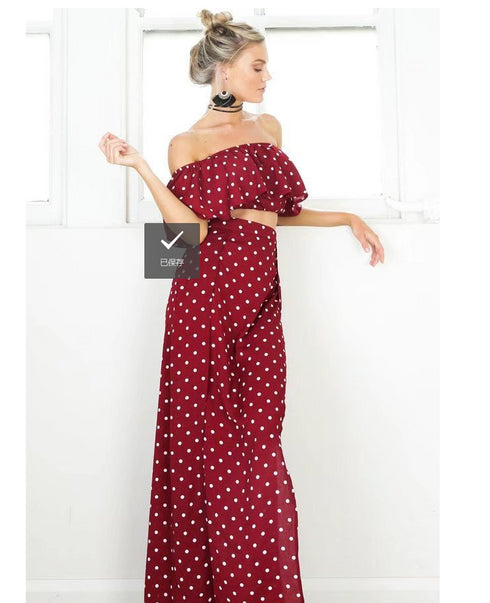 Printed wrap chest + high waist skirt suit - ROUTINE FASHION