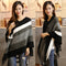 Color Blocking Striped Knitted Women Cape Shawl - ROUTINE FASHION