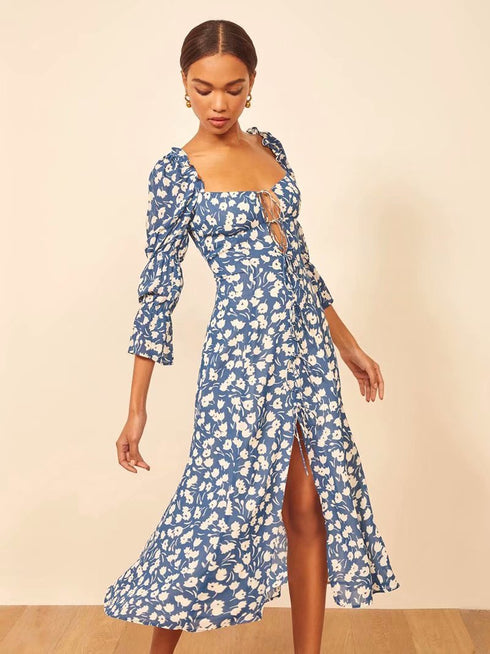 Vintage print maxi dress - ROUTINE FASHION