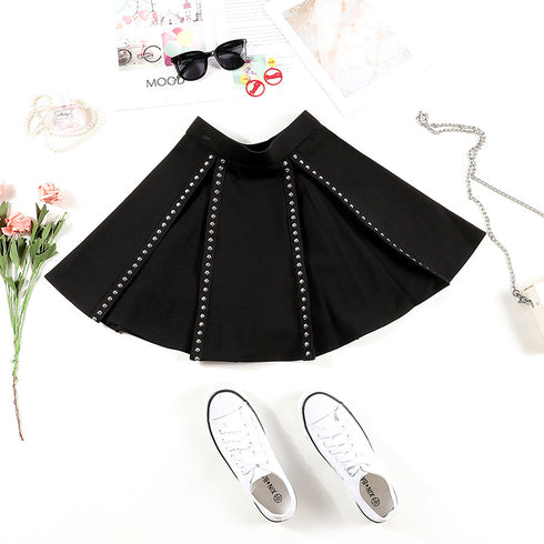 Elastic waist pleated skirt - ROUTINE FASHION