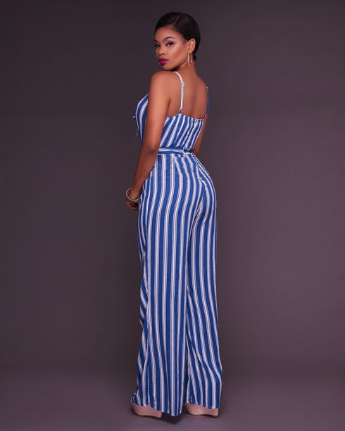 Fashion Striped Jumpsuit - ROUTINE FASHION