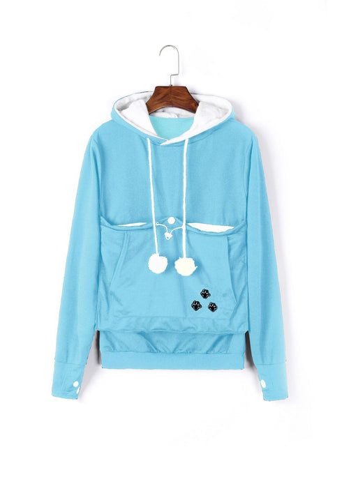 Cute Hoodies Pullover Sweatshirts With Pet Pocket For Cat Clothes Winter Women - ROUTINE FASHION