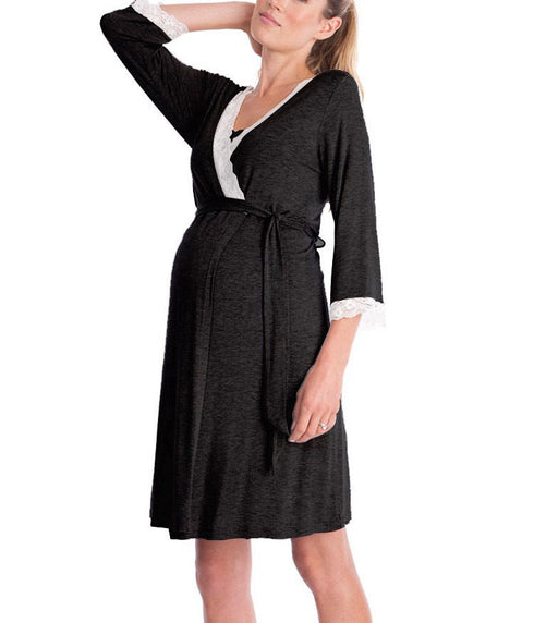 Pregnant Women Nightdress Maternity Sleepwear - ROUTINE FASHION