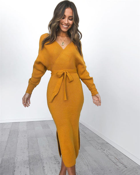 Sweater knitted dress - ROUTINE FASHION