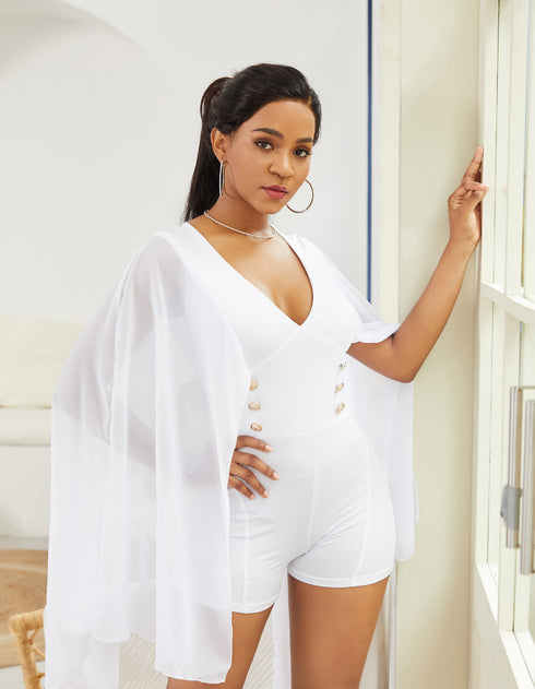 V-neck jumpsuit - ROUTINE FASHION