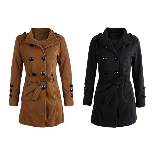 Woolen coat trench coat - ROUTINE FASHION