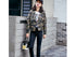 Lapel Short Camouflage Leather Bomber Jacket - ROUTINE FASHION
