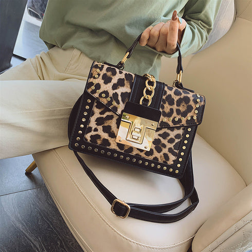 Leopard Print Small Square Bag Printed Lady Shoulder Bag Messenger Bag - ROUTINE FASHION