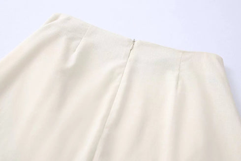 Women's Linen-Blend Beaded Wrap Skirt - ROUTINE FASHION