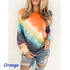Fashion Tie Dye Rainbow Casual Long Sleeve T-shirt for Women - ROUTINE FASHION
