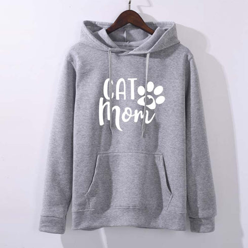 Women's Dog Mom Letter Print Hoodie - ROUTINE FASHION