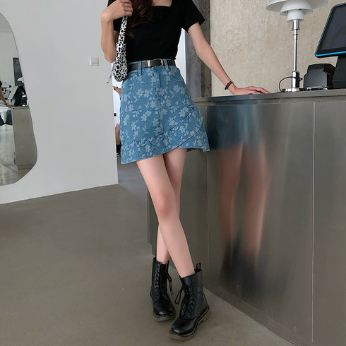 A-line skirt with ruffles - ROUTINE FASHION