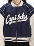 American Retro Contrast Letter Embroidery Loose Sports Bomber - ROUTINE FASHION