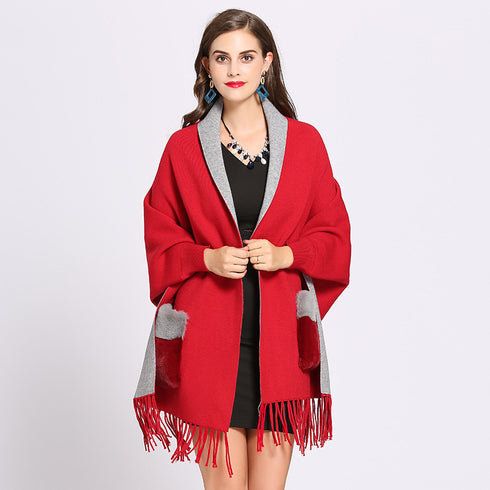 Women's knitted Cape - ROUTINE FASHION