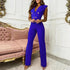 V-neck Houndstooth Jumpsuit Professional Wear Women - ROUTINE FASHION