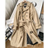 Englanza Cotton Double Breasted Classic Medium Length Trench Coat - ROUTINE FASHION