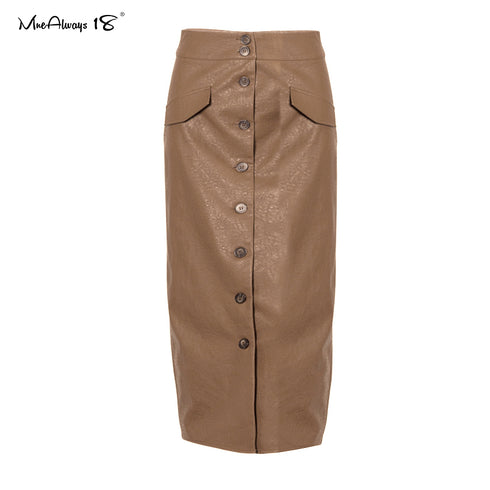 Retro slim leather skirt - ROUTINE FASHION