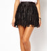 PU Leather Fringe Bag Hip Skirt Skirt - ROUTINE FASHION