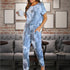 Short sleeve women trouser suit - ROUTINE FASHION