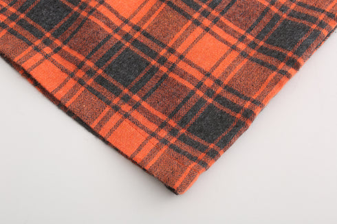 Plaid Midi Wild Belt A-line Skirt - ROUTINE FASHION