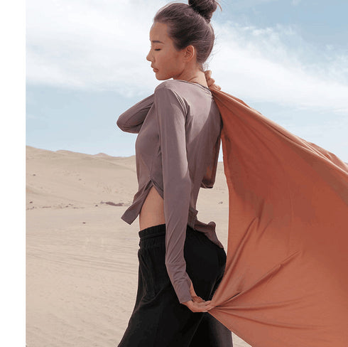 Ladies Nylon Long Sleeve Breathable T-Shirt Blouse - ROUTINE FASHION