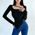Small Slim Irregular Thin Blouse T-shirt - ROUTINE FASHION