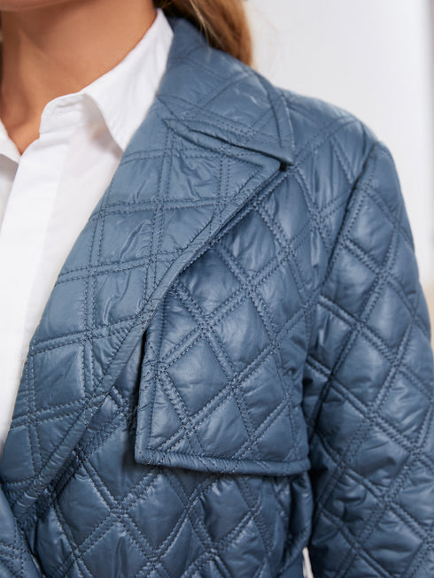 Retro Lace Lapel Down Jacket Women Winter - ROUTINE FASHION