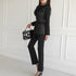 Women Set New Striped Blazer Slim Pants - ROUTINE FASHION