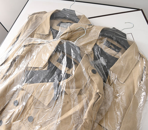 Englanza Cotton Double Breasted Classic Medium Length Trench Coat - ROUTINE FASHION