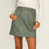 Leather skirt short skirt solid color skirt - ROUTINE FASHION