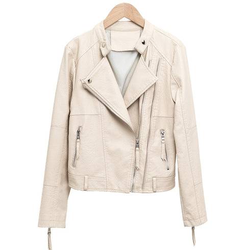 Women's leather short jacket - ROUTINE FASHION