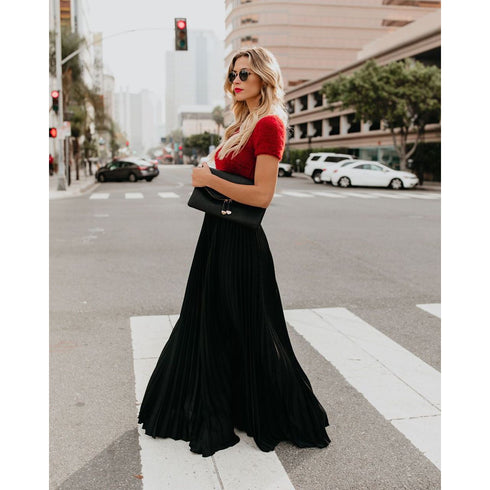 Women fashion casual skirt girls high Waist long skirts - ROUTINE FASHION