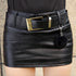 Pu leather skirt sexy slim skirt - ROUTINE FASHION