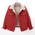 Lamb Wool Thickened Plus Velvet Denim Jacket Women - ROUTINE FASHION