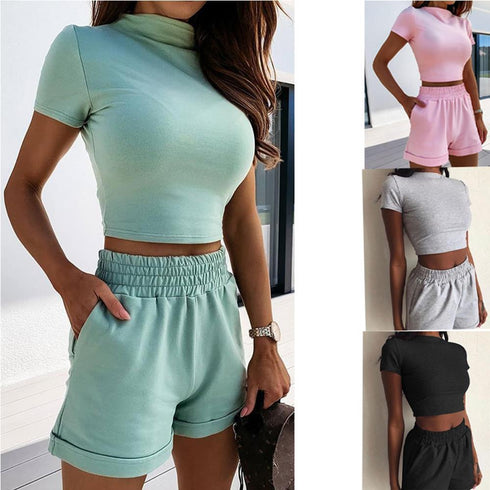 Short-sleeved women's fashion shorts suit - ROUTINE FASHION