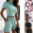 Short-sleeved women's fashion shorts suit - ROUTINE FASHION