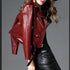 Women's Short Slim PU Leather Jacket - ROUTINE FASHION