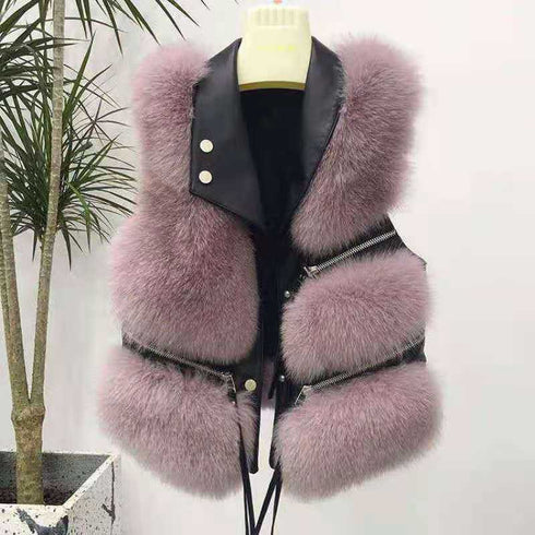 Women's Leather Vest Jacket Winter New Korean Version - ROUTINE FASHION