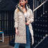 winter women hooded long warm coats Turtleneck down jacket - ROUTINE FASHION