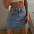 One side cutout denim skirt - ROUTINE FASHION