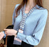 Chiffon Shirt Women's Long-sleeved Fashion Streamer Temperament Blouse - ROUTINE FASHION
