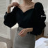 Loose Puffed Sleeve Blouse Blouse Woman - ROUTINE FASHION