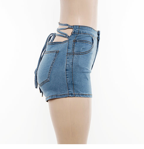 High waist denim shorts - ROUTINE FASHION